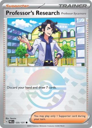 Prismatic Evolutions - 125/131 - Professor's Research (Professor Sycamore) - Poké Ball Reverse Holo