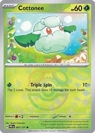 Prismatic Evolutions - 007/131 - Cottonee - Master Ball Reverse Holo