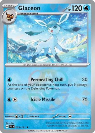 Prismatic Evolutions - 025/131 - Glaceon - Master Ball Reverse Holo