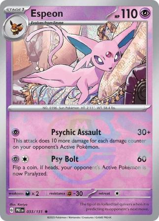 Prismatic Evolutions - 033/131 - Espeon - Master Ball Reverse Holo