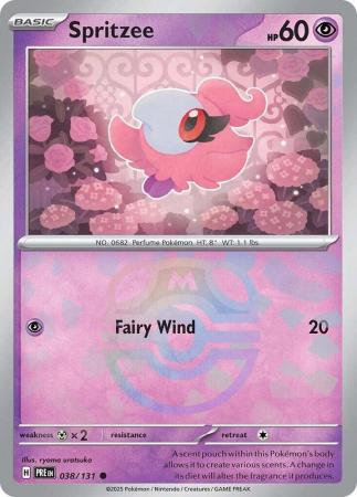 Prismatic Evolutions - 038/131 - Spritzee - Master Ball Reverse Holo