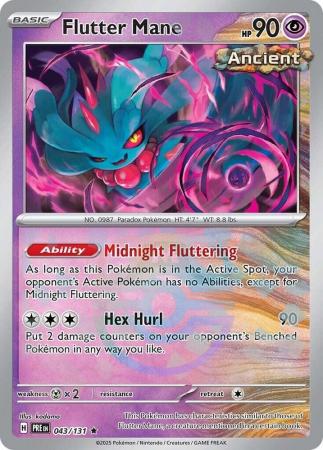 Prismatic Evolutions - 043/131 - Flutter Mane - Master Ball Reverse Holo