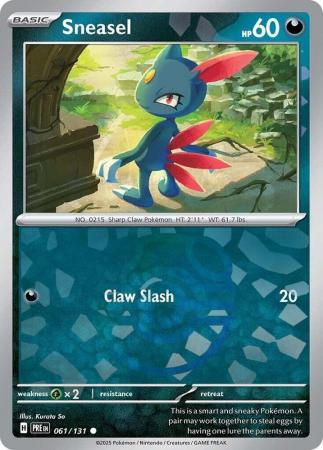Prismatic Evolutions - 061/131 - Sneasel - Master Ball Reverse Holo