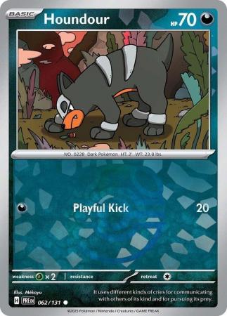 Prismatic Evolutions - 062/131 - Houndour - Master Ball Reverse Holo