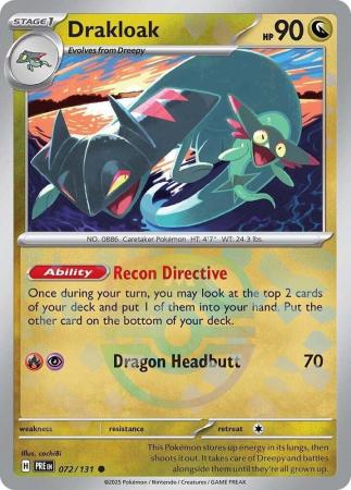 Prismatic Evolutions - 072/131 - Drakloak - Master Ball Reverse Holo