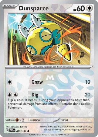 Prismatic Evolutions - 079/131 - Dunsparce - Master Ball Reverse Holo