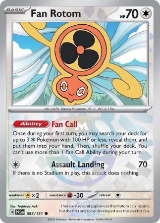 Prismatic Evolutions - 085/131 - Fan Rotom - Master Ball Reverse Holo