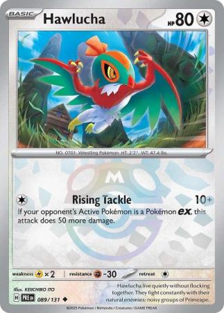 Prismatic Evolutions - 089/131 - Hawlucha - Master Ball Reverse Holo