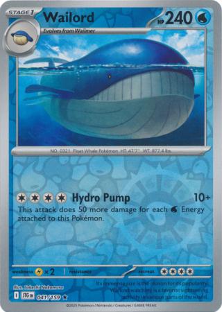 Journey Together - 041/159 - Wailord - Reverse Holo