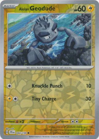 Journey Together - 044/159 - Alolan Geodude - Reverse Holo