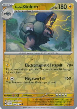 Journey Together - 046/159 - Alolan Golem - Reverse Holo