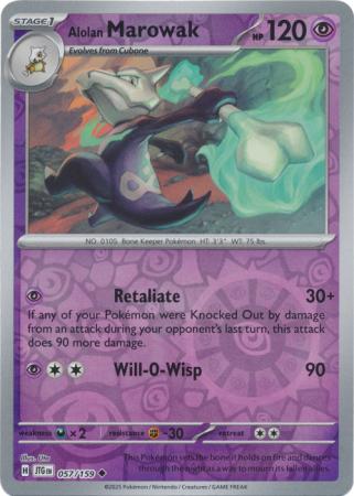 Journey Together - 057/159 - Alolan Marowak - Reverse Holo