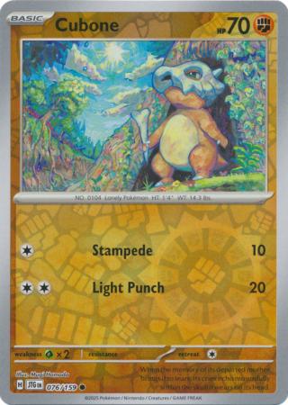 Journey Together - 076/159 - Cubone - Reverse Holo