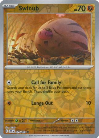 Journey Together - 077/159 - Swinub - Reverse Holo