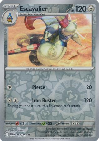 Journey Together - 102/159 - Escavalier - Reverse Holo