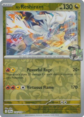 Journey Together - 116/159 - N's Reshiram - Reverse Holo