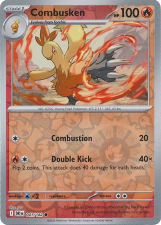 Destined Rivals - 041/182 - Combusken - Reverse Holo