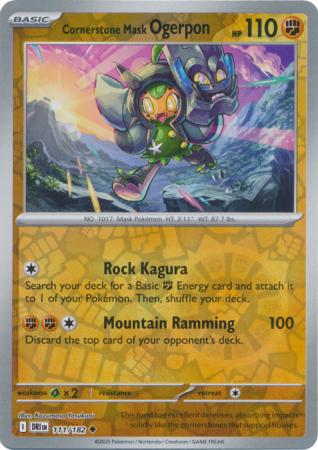 Destined Rivals - 111/182 - Cornerstone Mask Ogerpon - Reverse Holo