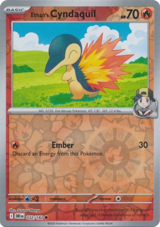 Destined Rivals - 032/182 - Ethan's Cyndaquil - Reverse Holo