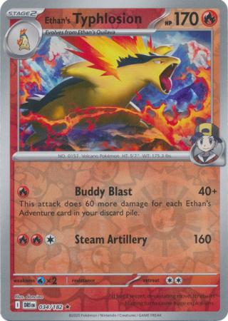 Destined Rivals - 034/182 - Ethan's Typhlosion - Reverse Holo