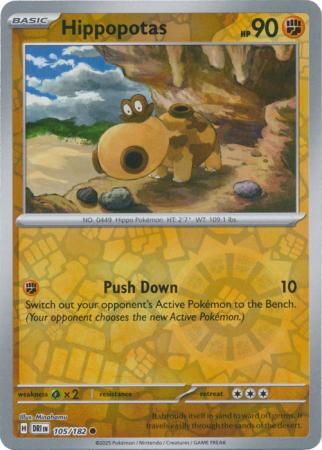 Destined Rivals - 105/182 - Hippopotas - Reverse Holo