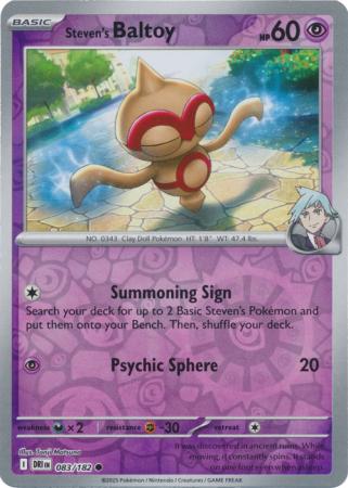 Destined Rivals - 083/182 - Steven's Baltoy - Reverse Holo