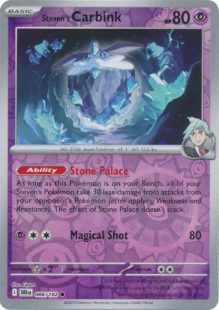Destined Rivals - 086/182 - Steven's Carbink - Reverse Holo
