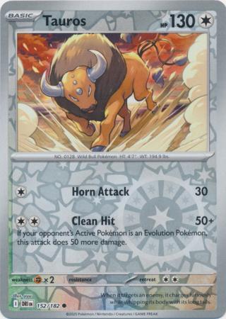 Destined Rivals - 152/182 - Tauros - Reverse Holo