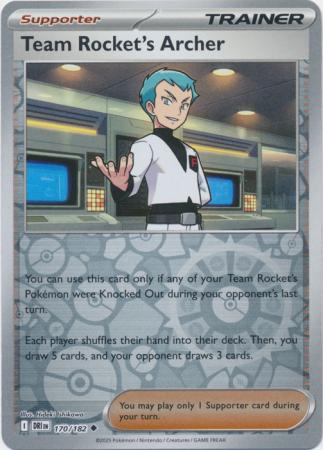 Destined Rivals - 170/182 - Team Rocket’s Archer - Reverse Holo