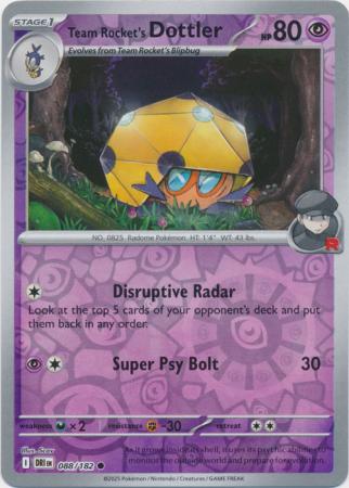 Destined Rivals - 088/182 - Team Rocket’s Dottler - Reverse Holo