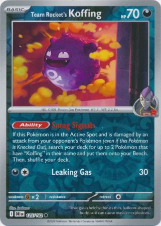 Destined Rivals - 125/182 - Team Rocket’s Koffing - Reverse Holo