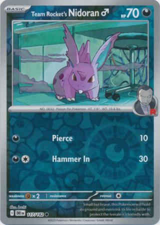 Destined Rivals - 117/182 - Team Rocket's Nidoran ♂ - Reverse Holo