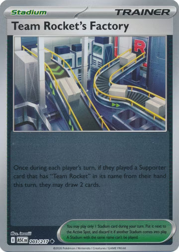 Ascended Heroes - 203/217 - Team Rocket's Factory - Reverse Holo