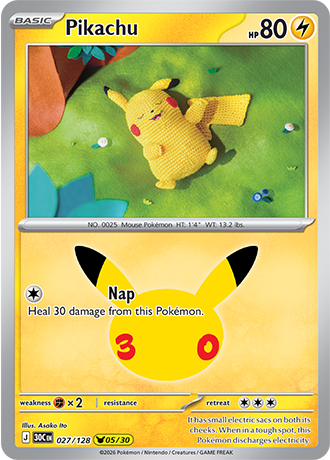 30th Celebration - 027/128 - Pikachu