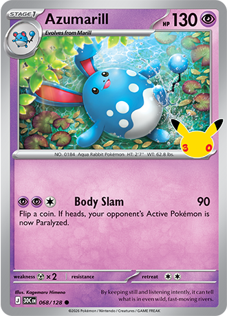 30th Celebration - 068/128 - Azumarill