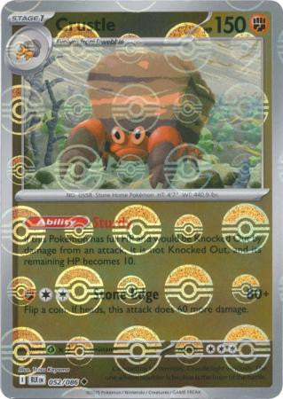 Black Bolt - 052/086 - Crustle - Poké Ball Reverse Holo