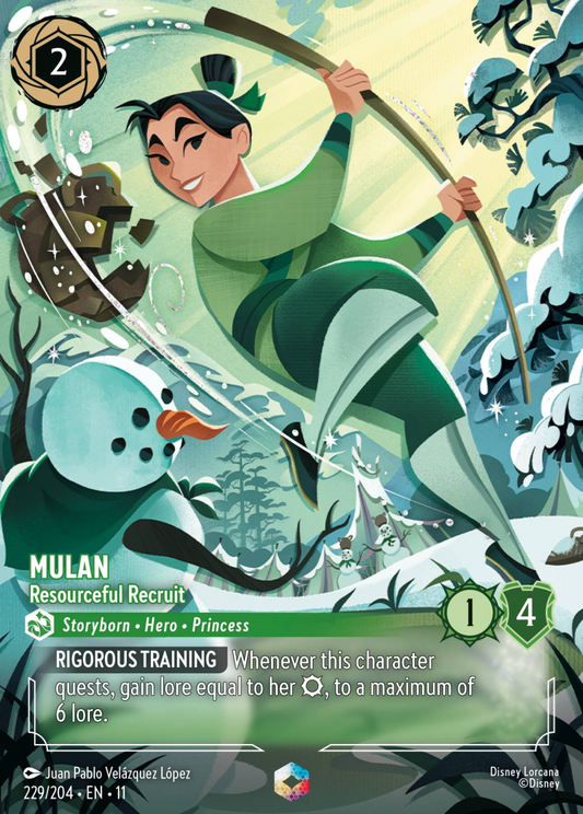Winterspell - 229/204 - Mulan - Resourceful Recruit