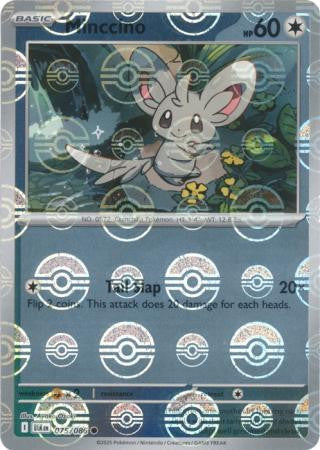 Black Bolt - 075/086 - Minccino - Poké Ball Reverse Holo