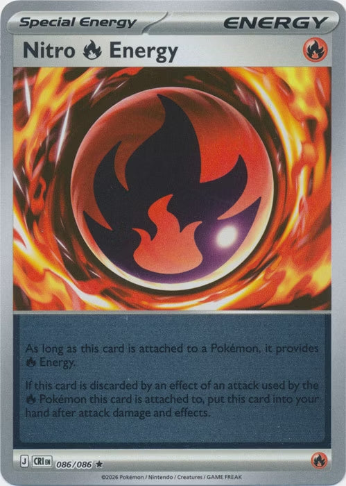 Chaos Rising - 086/086 - Nitro Fire Energy - Reverse Holo