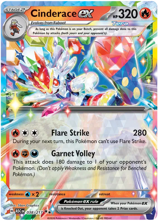 Ascended Heroes - 038/217 - Cinderace ex