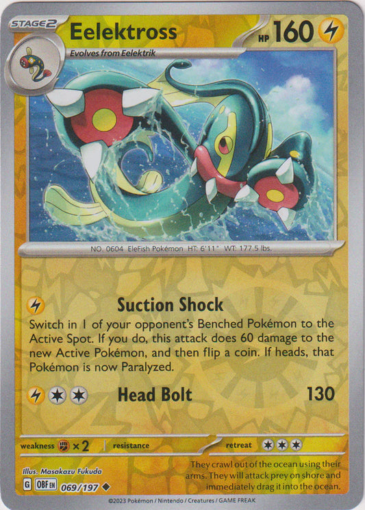 Obsidian Flames - 069/197 - Eelektross - Reverse Holo