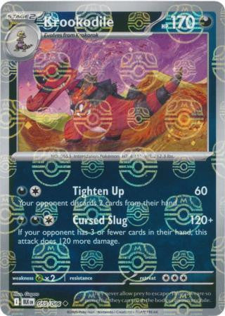 Black Bolt - 059/086 - Krookodile - Master Ball Reverse Holo