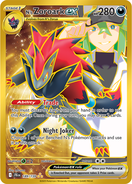 Journey Together - 189/159 - N's Zoroark ex (Gold)