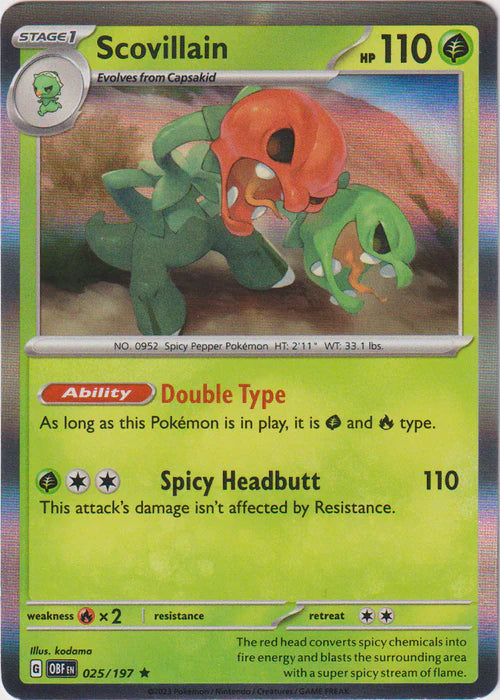 Obsidian Flames - 025/197 - Scovillain - Holo