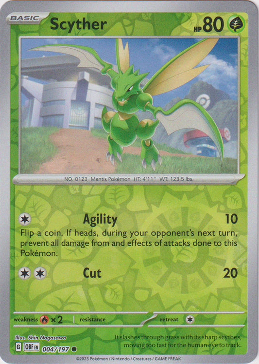 Obsidian Flames - 004/197 - Scyther - Reverse Holo
