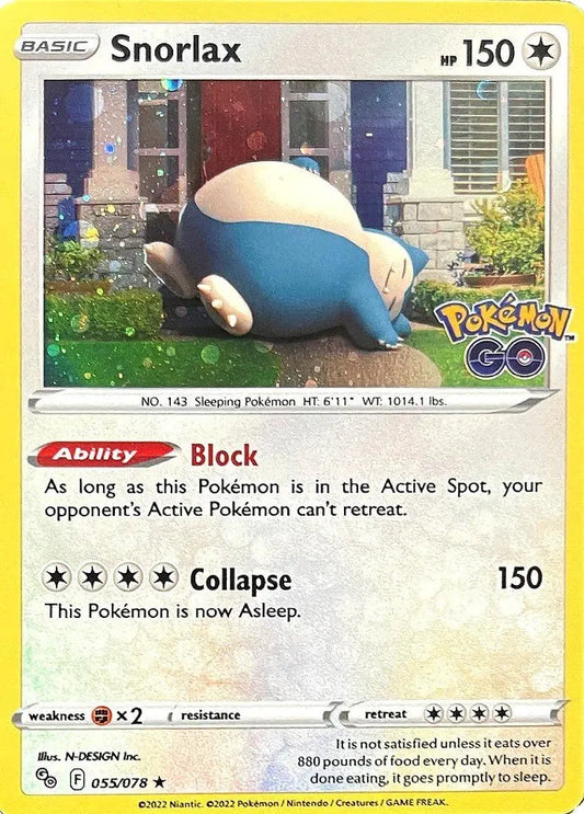 PGO - 055/078 - Snorlax - Cosmos Holo