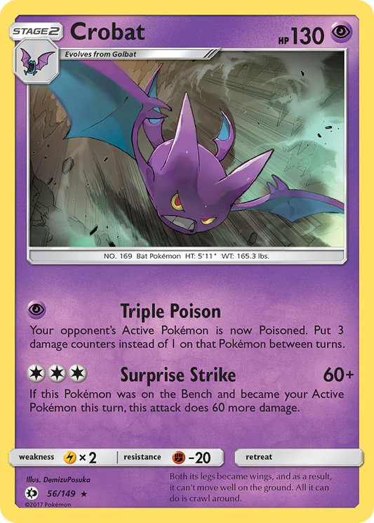 Sun & Moon - 056/149 - Crobat - Non Holo