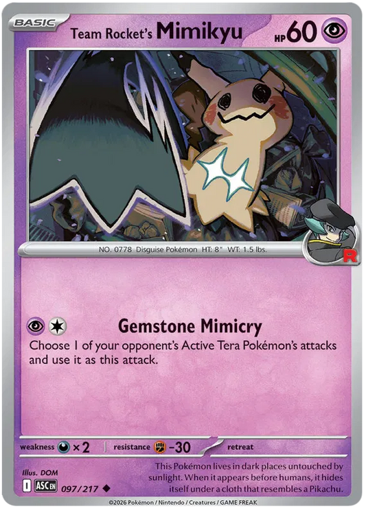 Ascended Heroes - 097/217 - Team Rocket's Mimikyu