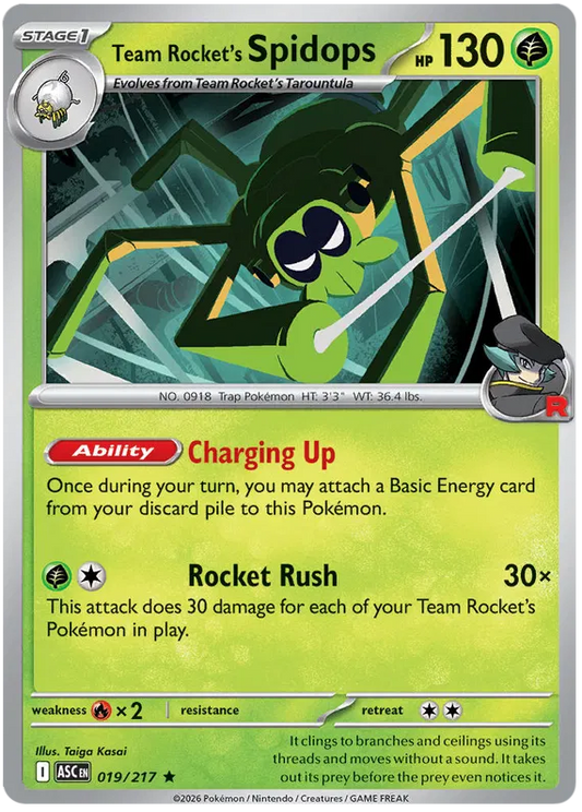Ascended Heroes - 019/217 - Team Rocket's Spidops - Holo