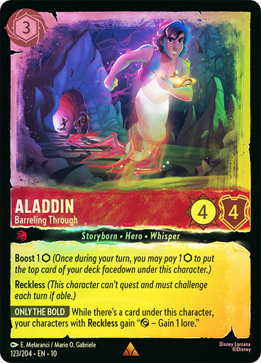 Whispers in the Well - 123/204 - Aladdin - Barreling Through - Foil
